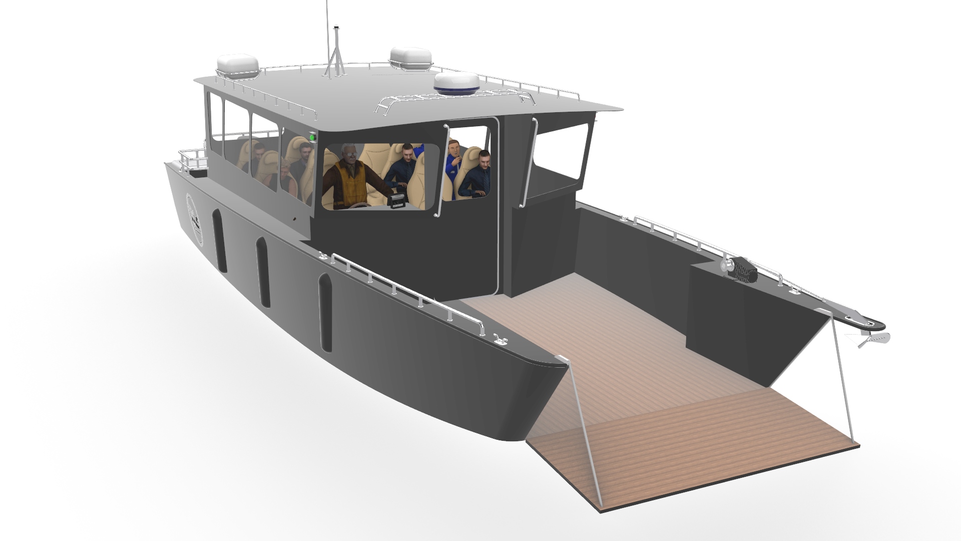 Проектирование маломерного судна для прибрежных пассажирских перевозок и досуга на воде (с повышенной или интегрированной рубкой) на основе эскизного проекта собственной разработки